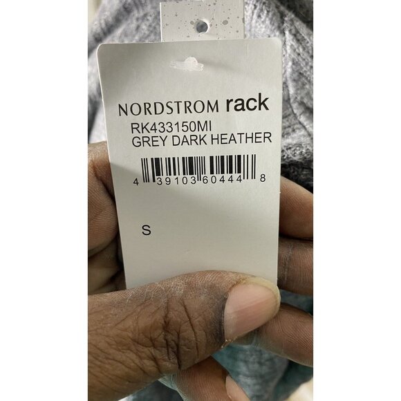 NWT Women's‎ Abound Pointelle Knit Crop Grey Sweater S - Picture 9 of 10